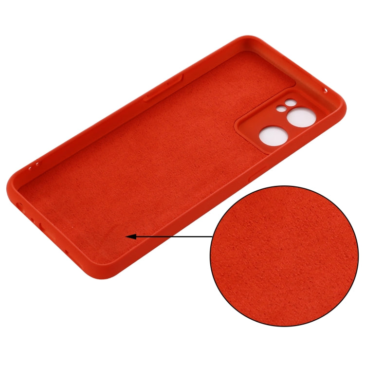 For OPPO Reno7 5G Global / Find X5 Lite Pure Color Liquid Silicone Shockproof Full Coverage Phone Case(Red) by buy2fix