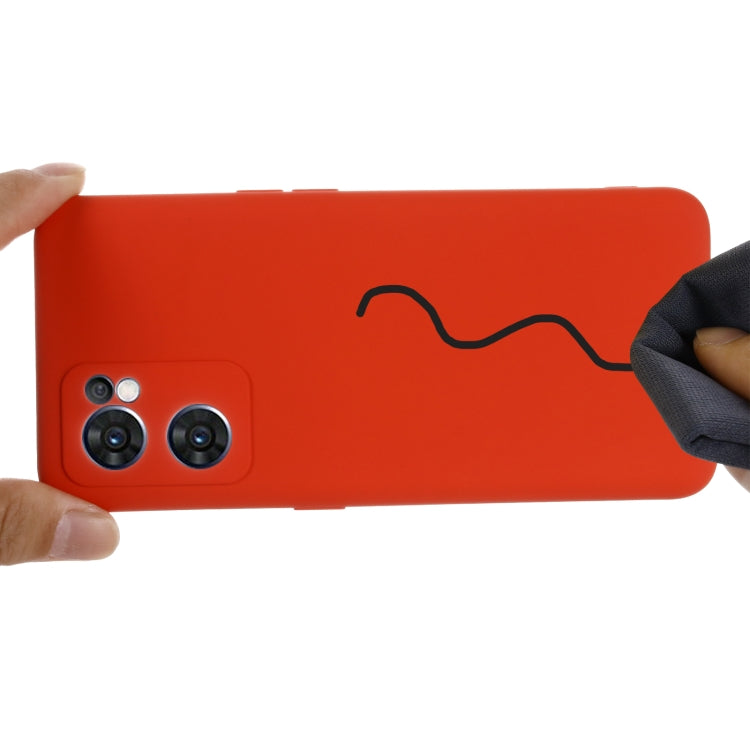 For OPPO Reno7 5G Global / Find X5 Lite Pure Color Liquid Silicone Shockproof Full Coverage Phone Case(Red) by buy2fix