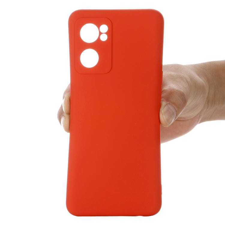 For OPPO Reno7 5G Global / Find X5 Lite Pure Color Liquid Silicone Shockproof Full Coverage Phone Case(Red) by buy2fix