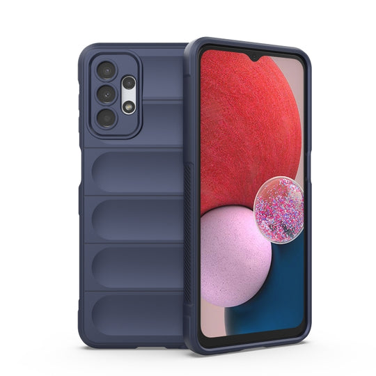 For Samsung Galaxy A13 5G / 4G Magic Shield TPU + Flannel Phone Case(Dark Blue)