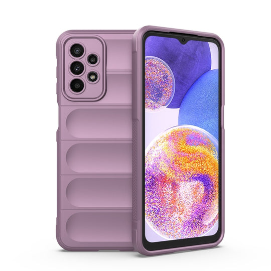 For Samsung Galaxy A23 Magic Shield TPU + Flannel Phone Case(Purple)