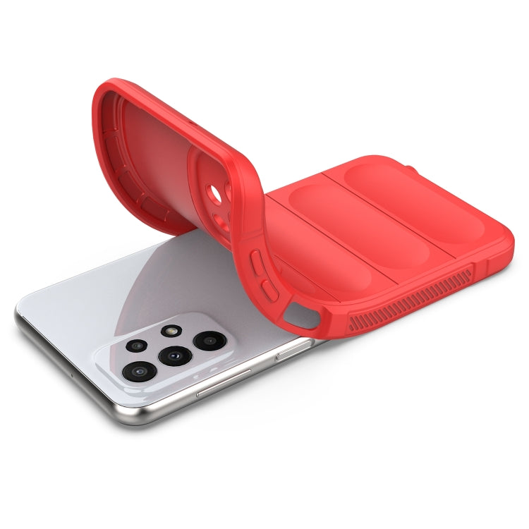 For Samsung Galaxy A23 Magic Shield TPU + Flannel Phone Case(Wine Red) by buy2fix