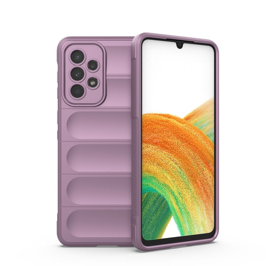 For Samsung Galaxy A33 5G Magic Shield TPU + Flannel Phone Case(Purple)