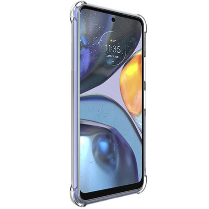 For Motorola Moto G22 4G IMAK All Coverage Shockproof Airbag TPU Case with Screen Protector(Transparent) by imak