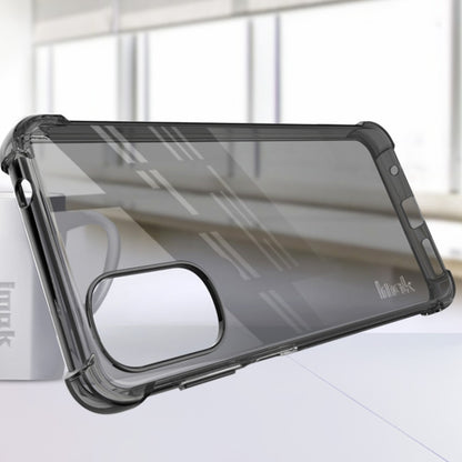 For Motorola Moto G22 4G IMAK All Coverage Shockproof Airbag TPU Case with Screen Protector(Transparent Black) by imak
