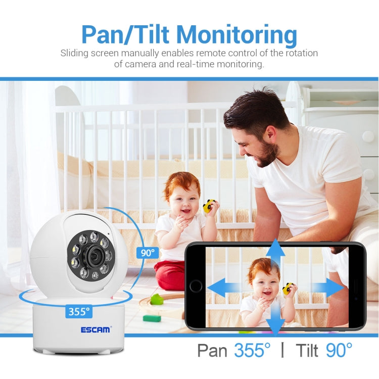 ESCAM QF005 4MP Indoor HD WiFi Pan-tilt Camera, Support Motion Detection / Two-way Audio / Night Vision(US Plug) - Wireless Camera by ESCAM | Online Shopping UK | buy2fix