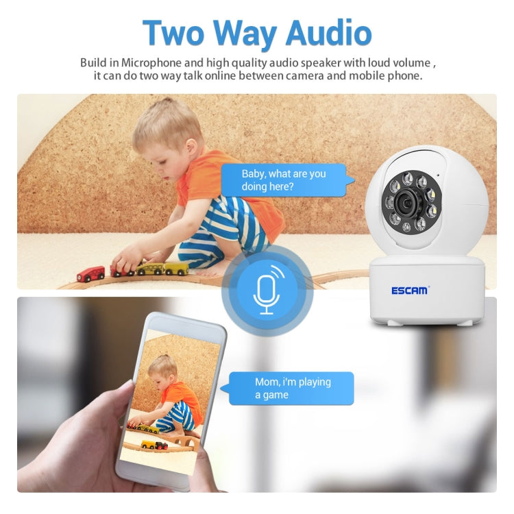 ESCAM QF005 4MP Indoor HD WiFi Pan-tilt Camera, Support Motion Detection / Two-way Audio / Night Vision(US Plug) - Wireless Camera by ESCAM | Online Shopping UK | buy2fix