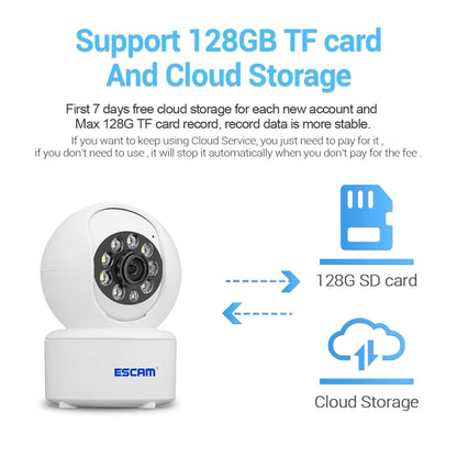 ESCAM QF005 4MP Indoor HD WiFi Pan-tilt Camera, Support Motion Detection / Two-way Audio / Night Vision(US Plug) - Wireless Camera by ESCAM | Online Shopping UK | buy2fix