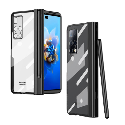 For Huawei Mate X2 Electroplating Hinge Phone Case with Stylus(Black) - Huawei Cases by buy2fix | Online Shopping UK | buy2fix