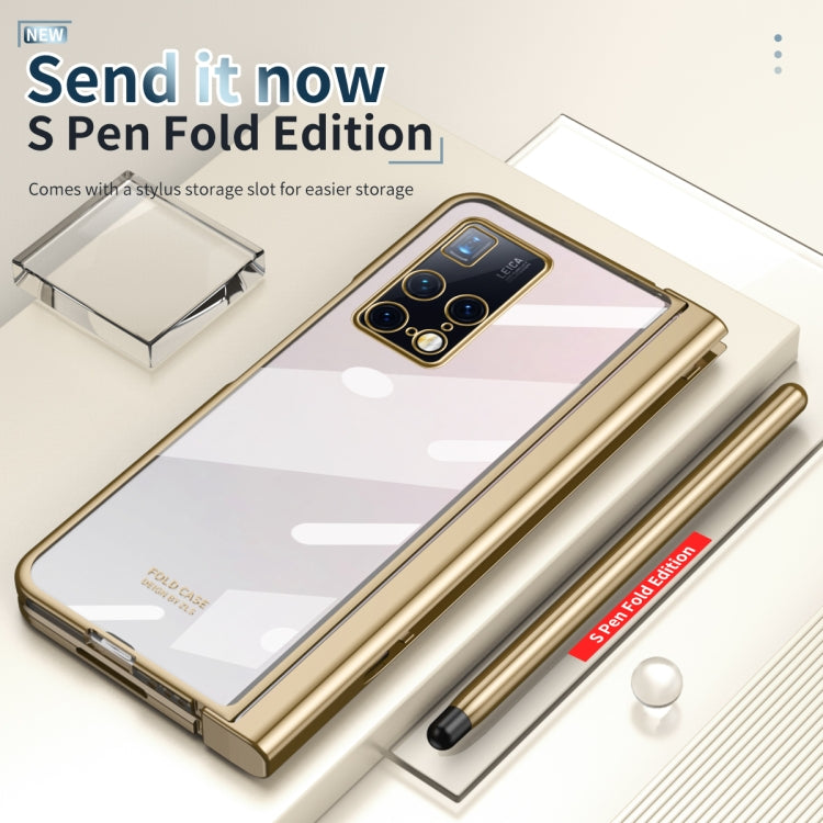For Huawei Mate X2 Electroplating Hinge Phone Case with Stylus(Gold) - Huawei Cases by buy2fix | Online Shopping UK | buy2fix