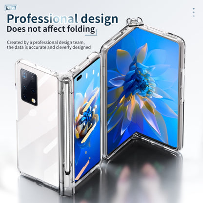 For Huawei Mate X2 Electroplating Hinge Phone Case with Stylus(Transparent) - Huawei Cases by buy2fix | Online Shopping UK | buy2fix