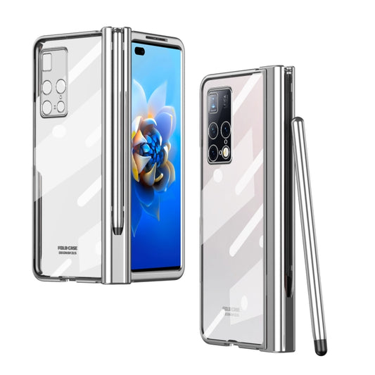 For Huawei Mate X2 Electroplating Hinge Phone Case with Stylus(Silver) - Huawei Cases by buy2fix | Online Shopping UK | buy2fix