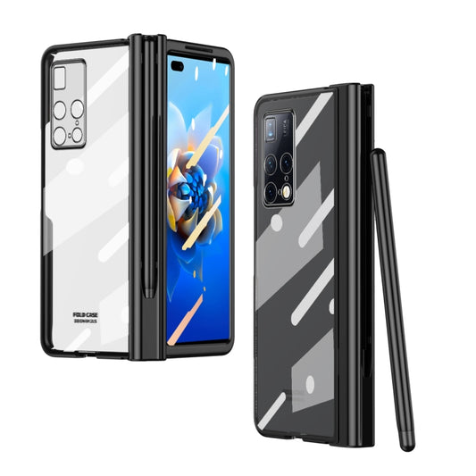 For Huawei Mate X2 Full Body Electroplating Hinge Phone Case with Stylus(Black) - Huawei Cases by buy2fix | Online Shopping UK | buy2fix