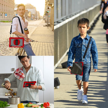 For Samsung Galaxy Tab S7 / S8 360 Degree Rotation Contrast Color Silicone+PC Tablet Case(Red+Black) by buy2fix