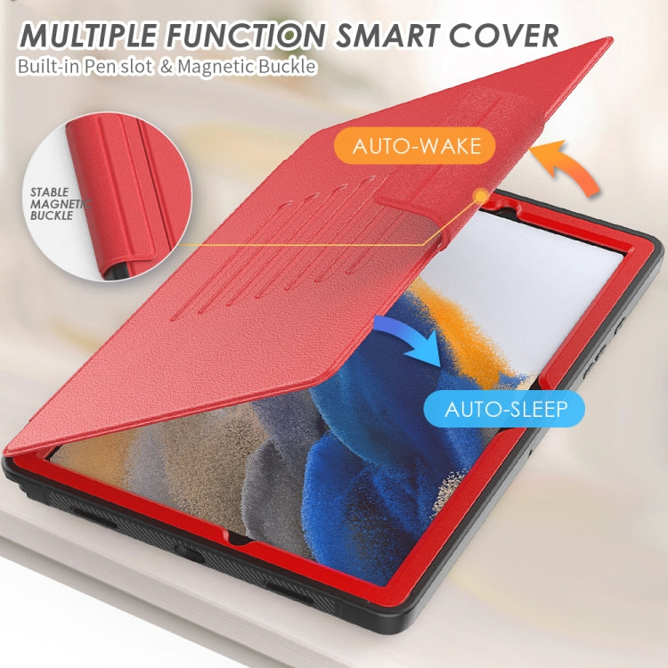 For Samsung Galaxy Tab A8 10.5 2021 Smart B Magnetic Leather Tablet Case(Red) - Other Galaxy Tab PC by buy2fix | Online Shopping UK | buy2fix