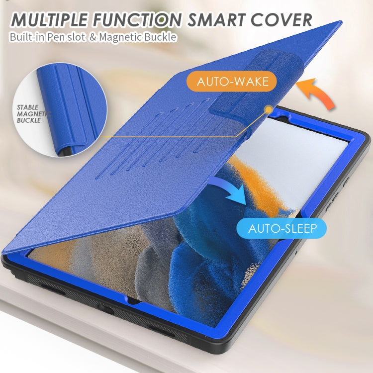 For Samsung Galaxy Tab A8 10.5 2021 Smart B Magnetic Leather Tablet Case(Blue) - Other Galaxy Tab PC by buy2fix | Online Shopping UK | buy2fix