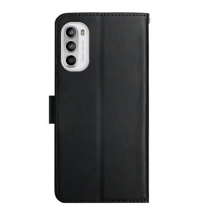 For Motorola Moto G52 Genuine Leather Fingerprint-proof Horizontal Flip Phone Case(Black) - Motorola Cases by buy2fix | Online Shopping UK | buy2fix