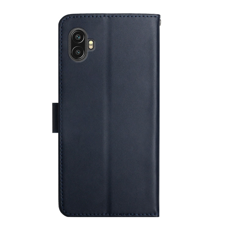 For Samsung Galaxy Xcover6 Pro Genuine Leather Fingerprint-proof Horizontal Flip Phone Case(Blue) - Galaxy Phone Cases by buy2fix | Online Shopping UK | buy2fix