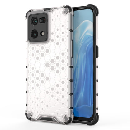 For OPPO Reno7 4G Shockproof Honeycomb PC + TPU Phone Case(White) by buy2fix