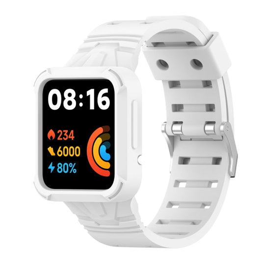 For Xiaomi Redmi Watch 2 Lite/Watch Lite 2/Watch Lite/Redmi Watch 2/Redmi Watch Silicone Integrated Watch Band(White)