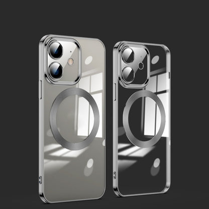 For iPhone 12 MagSafe Magnetic Electroplated Phone Case(Black) by buy2fix