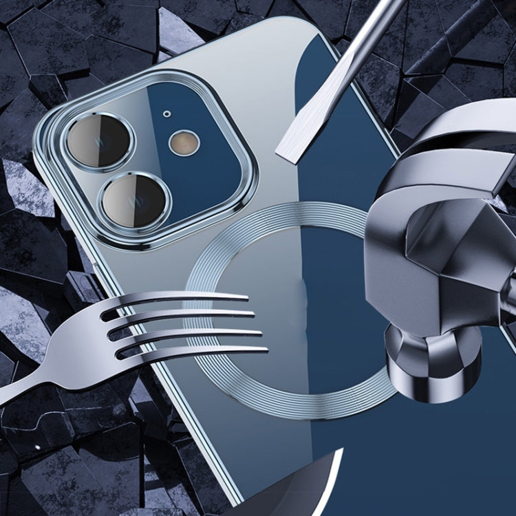 For iPhone 12 MagSafe Magnetic Electroplated Phone Case(Sierra Blue) by buy2fix