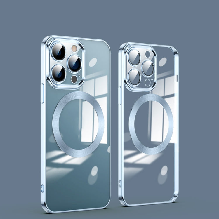 For iPhone 12 Pro Max MagSafe Magnetic Electroplated Phone Case(Sierra Blue) by buy2fix
