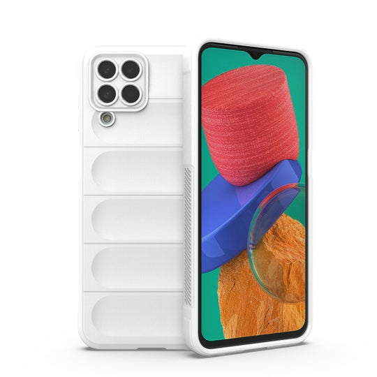For Samsung Galaxy M33 5G Magic Shield TPU + Flannel Phone Case(White)