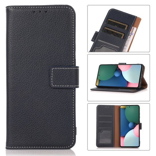 For Xiaomi 12 Lite Litchi Texture Horizontal Flip Leather Phone Case(Dark Blue)