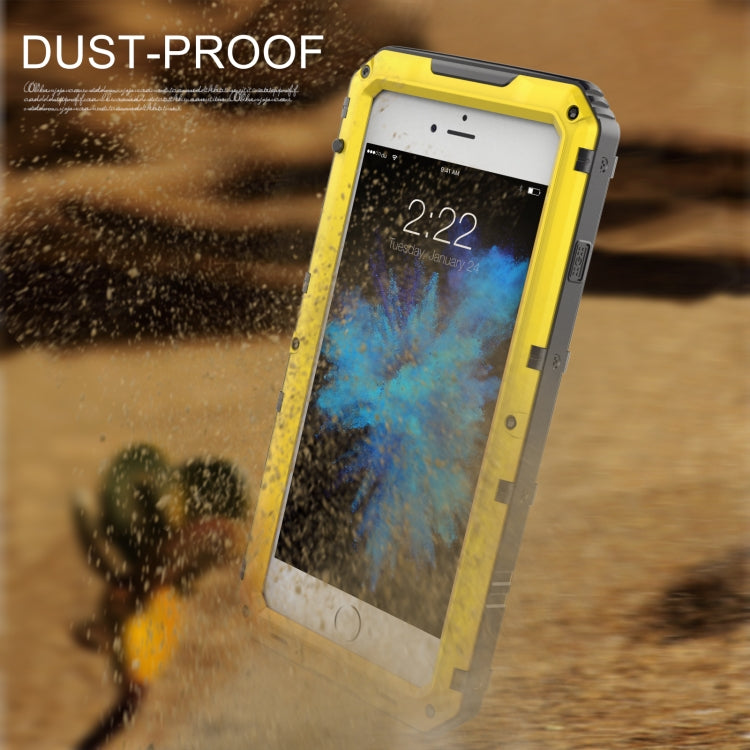 For iPhone SE 2022 / SE 2020 / 8 / 7 Metal + Silicone Phone Case with Screen Protector(Yellow) - iPhone SE 2022 / 2020 / 8 / 7 Cases by buy2fix | Online Shopping UK | buy2fix