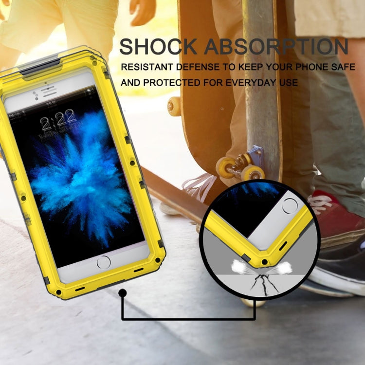 For iPhone SE 2022 / SE 2020 / 8 / 7 Metal + Silicone Phone Case with Screen Protector(Yellow) - iPhone SE 2022 / 2020 / 8 / 7 Cases by buy2fix | Online Shopping UK | buy2fix