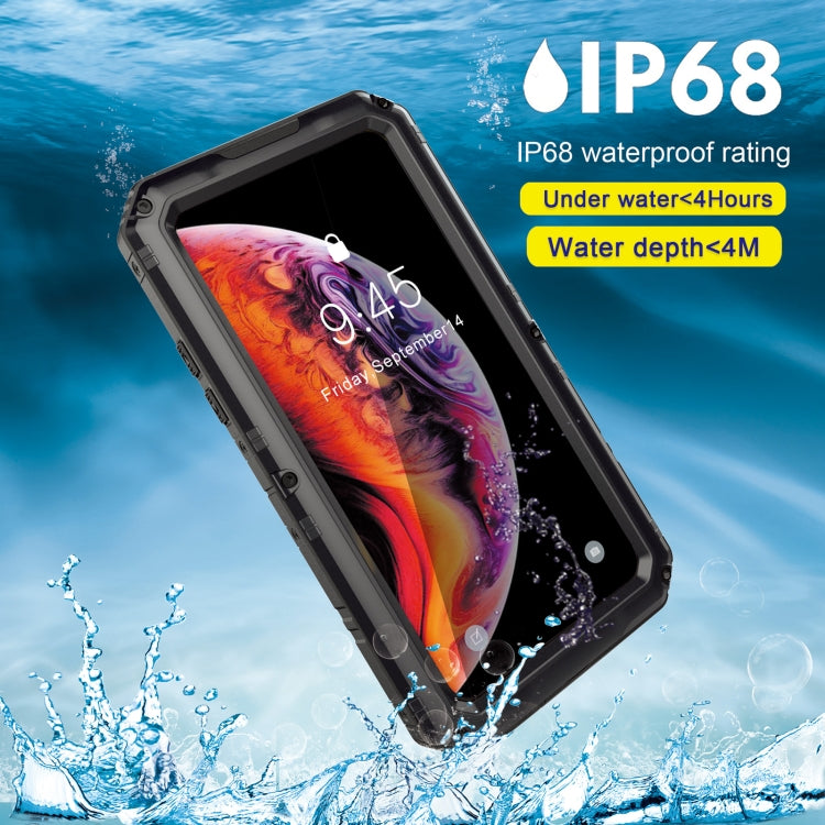 For iPhone XR Metal + Silicone Phone Case with Screen Protector(Black) - More iPhone Cases by buy2fix | Online Shopping UK | buy2fix