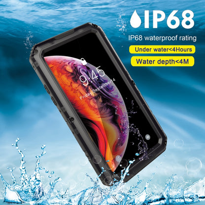 For iPhone XR Metal + Silicone Phone Case with Screen Protector(Black) - More iPhone Cases by buy2fix | Online Shopping UK | buy2fix
