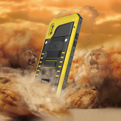 For iPhone XR Metal + Silicone Phone Case with Screen Protector(Yellow) - More iPhone Cases by buy2fix | Online Shopping UK | buy2fix