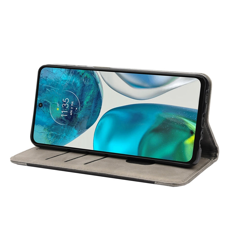 For Motorola Moto G52 Skin Feel Splicing Leather Phone Case(Grey) by buy2fix