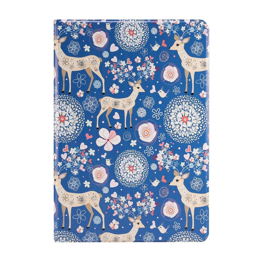 For Samsung Galaxy Tab S8 / Tab S7 Painted Voltage Pen Slot Tablet Smart Case(Blue Elk) by buy2fix