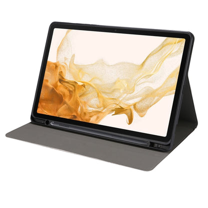 For Samsung Galaxy Tab S8 / Tab S7 Painted Voltage Pen Slot Tablet Smart Case(Blue Elk) by buy2fix