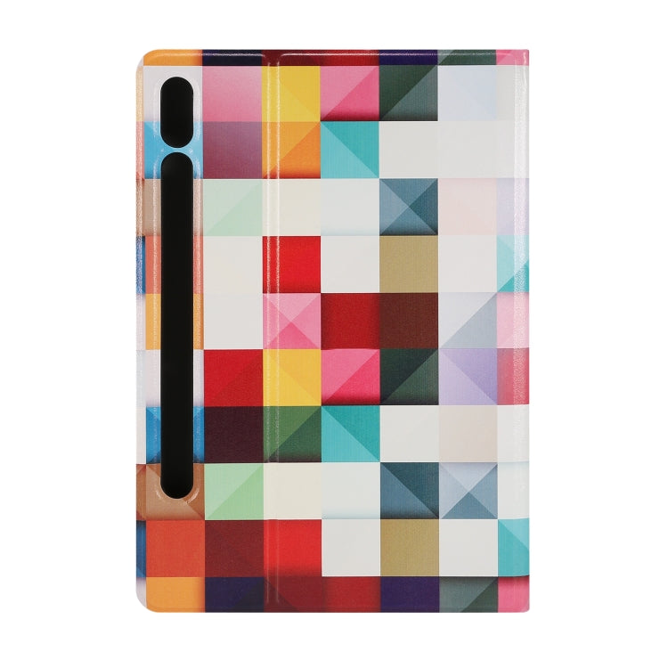 For Samsung Galaxy Tab S8 / Tab S7 Painted Voltage Pen Slot Tablet Smart Case(Fantasy Cube) by buy2fix