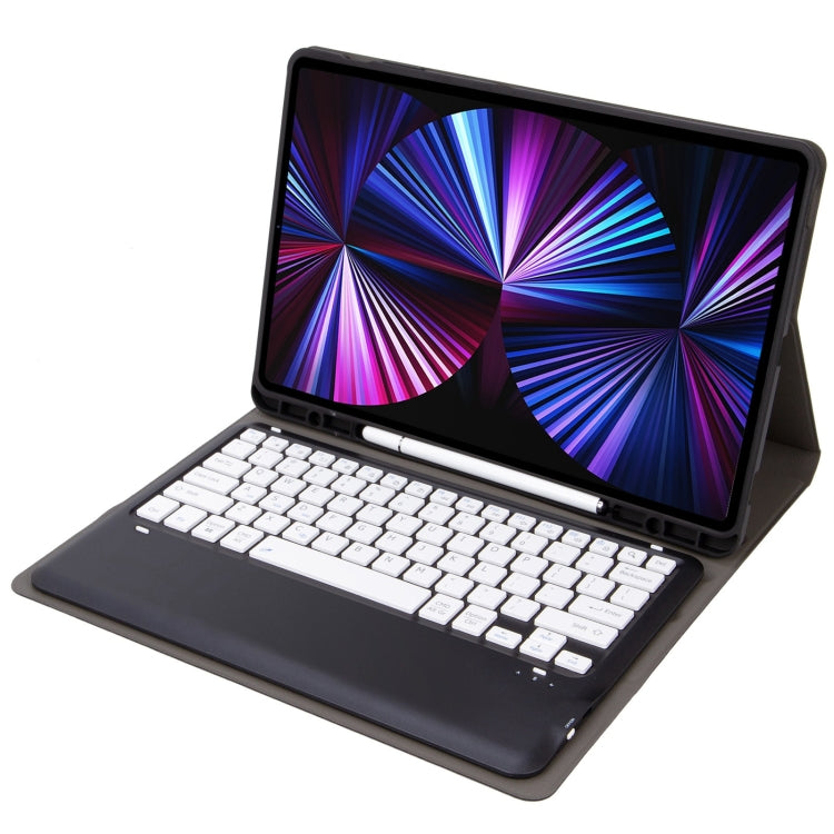 C12B Detachable Pen Slot Bluetooth Keyboard Leather Tablet Case For iPad Air 13 2025 / 2024 / Pro 12.9 inch 2021/2020/2018(Black) - For iPad Pro by buy2fix | Online Shopping UK | buy2fix