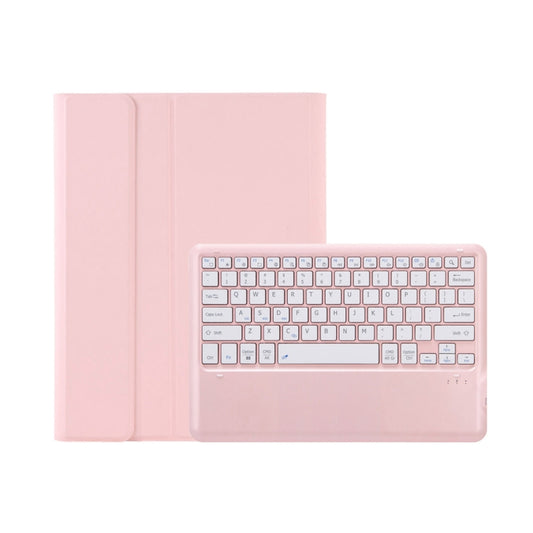 C12B Detachable Pen Slot Bluetooth Keyboard Leather Tablet Case For iPad Air 13 2025 / 2024 / Pro 12.9 inch 2021/2020/2018(Pink) - For iPad Pro by buy2fix | Online Shopping UK | buy2fix
