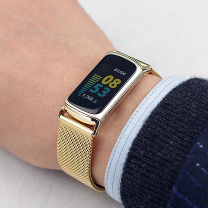 For Fitbit Charge 5 / Charge 6 Mijobs Milan Buckle Stainless Steel Metal Watch Band(Black) - Watch Bands by MIJOBS | Online Shopping UK | buy2fix