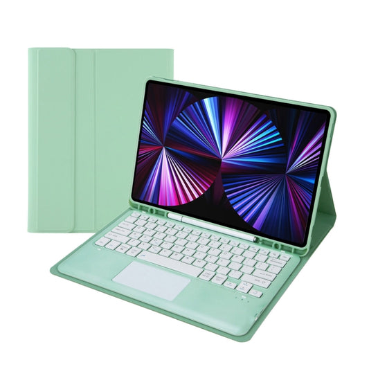 T12B-A Detachable Touch Pad Bluetooth Keyboard Leather Tablet Case For iPad Air 13 2025 / 2024 / Pro 12.9 inch 2021/2020/2018(Mint Green) - For iPad Pro by buy2fix | Online Shopping UK | buy2fix