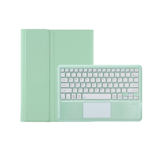 T800B-A Touch Pad Detachable Bluetooth Keyboard Leather Tablet Case For Samsung Galaxy Tab S8+/S7+/S7 FE(Mint Green) by buy2fix