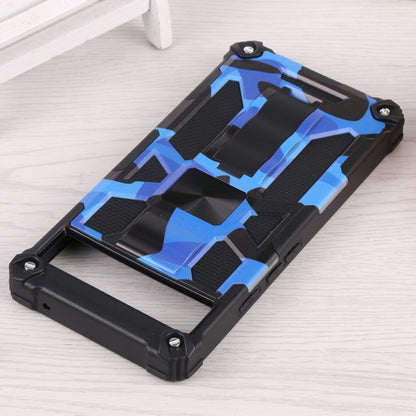 For Google Pixel 6a Camouflage Armor TPU + PC Magnetic Holder Phone Case(Dark Blue) by buy2fix