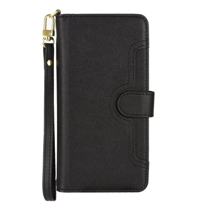 For iPhone X / XS Litchi Texture Zipper Leather Phone Case(Black) - More iPhone Cases by buy2fix | Online Shopping UK | buy2fix