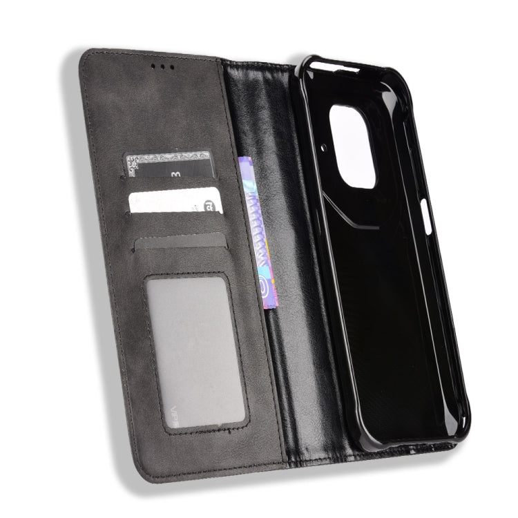 For Ulefone Power Armor 14 / 14 Pro Magnetic Buckle Retro Texture Leather Phone Case(Black) by buy2fix