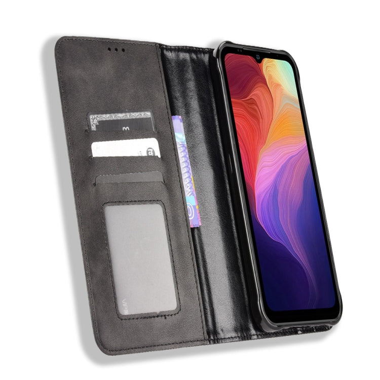 For Ulefone Power Armor 14 / 14 Pro Magnetic Buckle Retro Texture Leather Phone Case(Black) by buy2fix