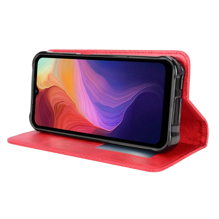 For Ulefone Power Armor 14 / 14 Pro Magnetic Buckle Retro Texture Leather Phone Case(Red) by buy2fix