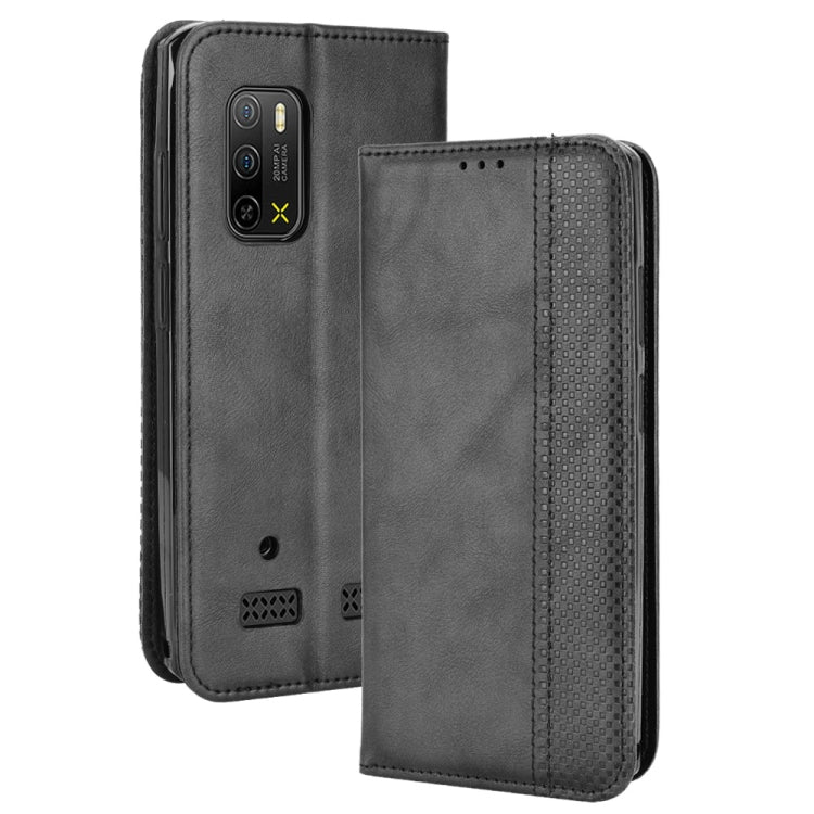 For Ulefone Armor X10 / X10 Pro Magnetic Buckle Retro Texture Leather Phone Case(Black) by buy2fix