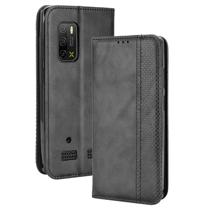 For Ulefone Armor X10 / X10 Pro Magnetic Buckle Retro Texture Leather Phone Case(Black) by buy2fix